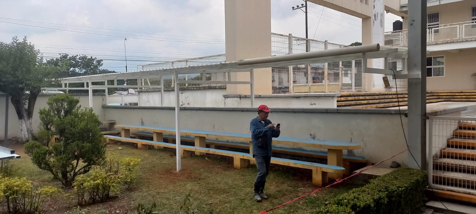 Estructura metálica instalada